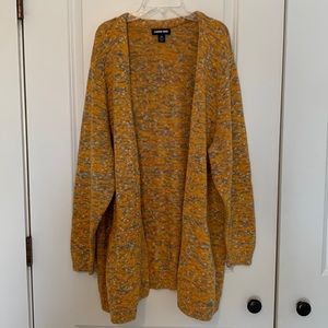 Lands’ End Orange Multi Cardigan